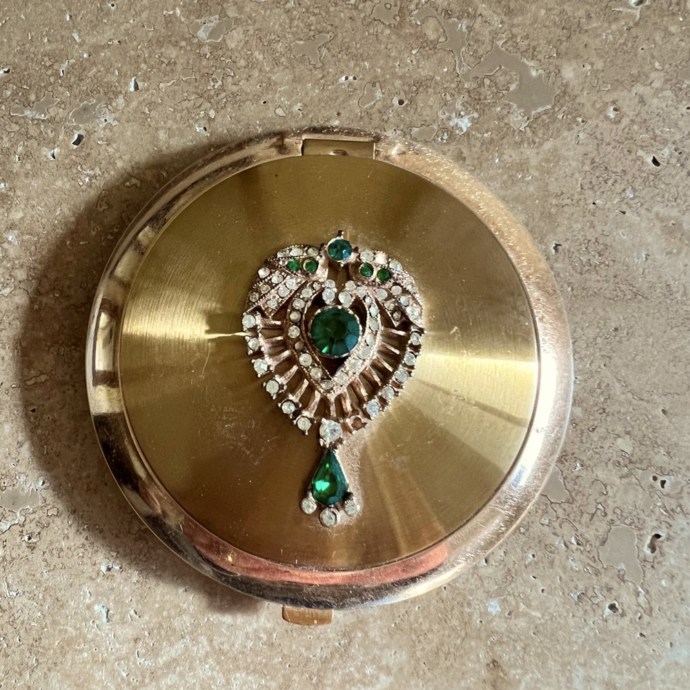 Vintage Jeweled Mirror Compact 1960s